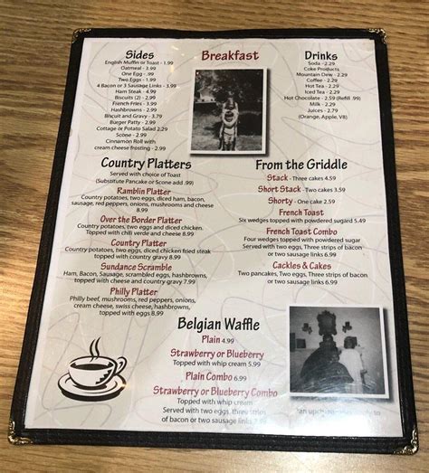 Family owned for over thirty years. . Ramblin roads menu